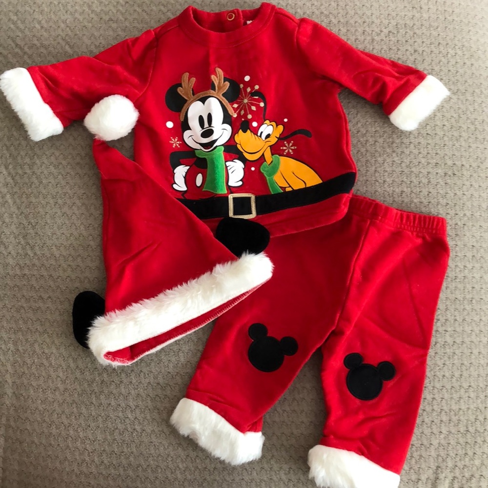 Disney 3 piece Santa outfit - 3-6 mos
